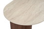 Nordure Mesa de Comedor Sablin en Travertino y Nogal Milán
